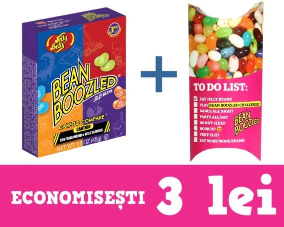 Jelly Belly Bean Boozled Cutie mica (1buc) +  Cutie Jelly Belly 50 Arome (100g)