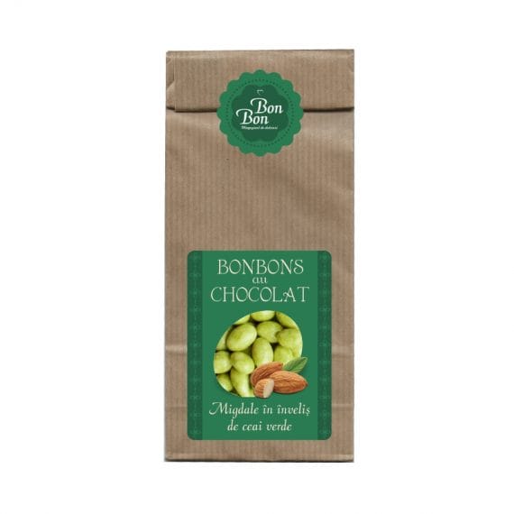 Bonbons au chocolat - Migdale in invelis de ceai verde