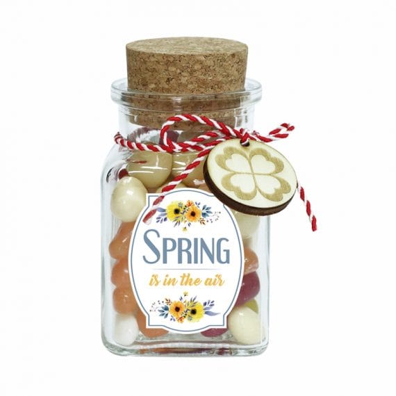 Borcan ,,Spring is in the air'' cu martisor gravat