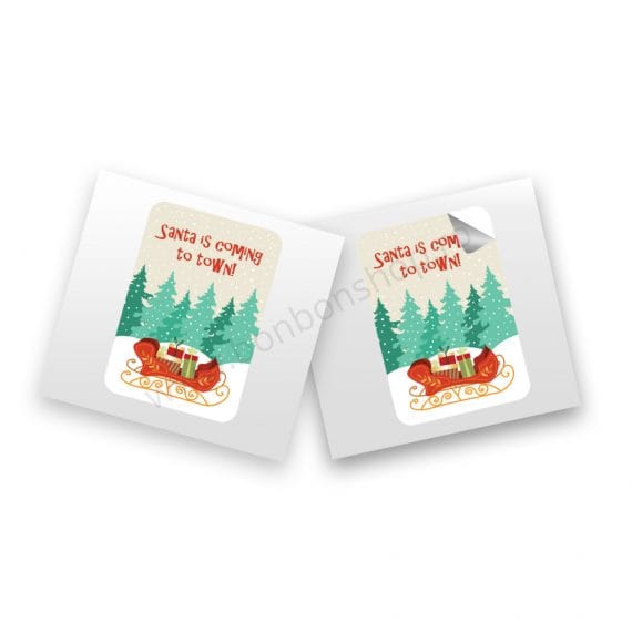 Sticker „Santa is coming to town” (2 buc)