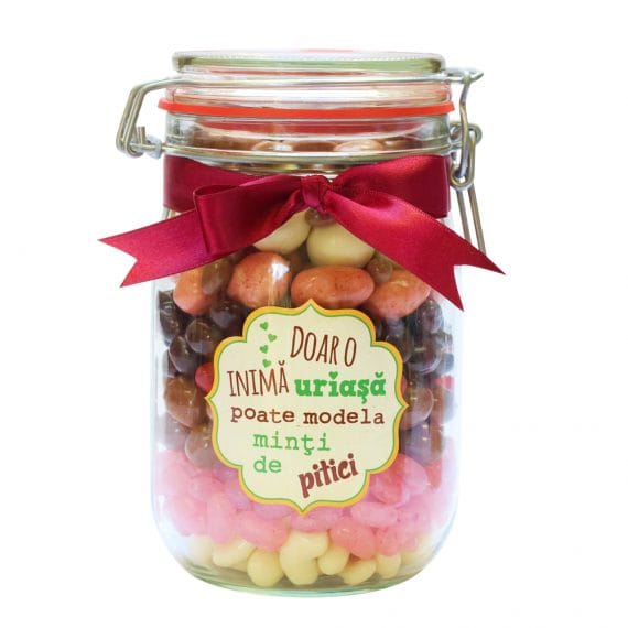 Borcan uriaș „Back to School” cu mesaj (832g) (buc)
