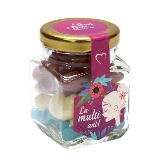 Borcan „La multi ani!” mediu - violet (buc)