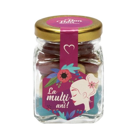 Borcan „La multi ani!” mediu - violet (buc)