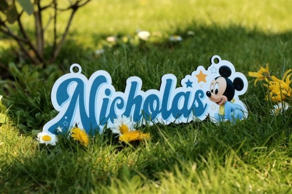 Decorațiune în forma numelui - Mickey