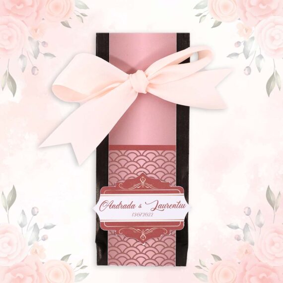 Mărturie pungă 50g pink