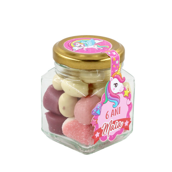 Borcan personalizabil aniversare „Unicorn”