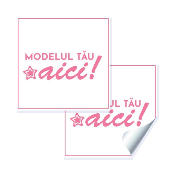 Sticker pătrat personalizabil