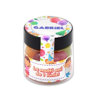 Cutiuță „La mulți ani de 1 iunie” rotundă, personalizată