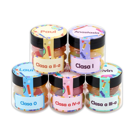 Set cutiuțe personalizate cu nume pentru clase de copii (minim 10 bucăți) V2