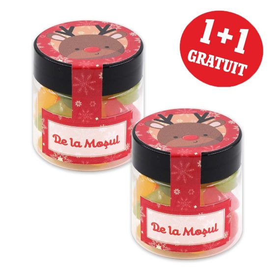 Cutiuța cu jelly beans de la Moșu „Reindeer” (1+1 gratuit)