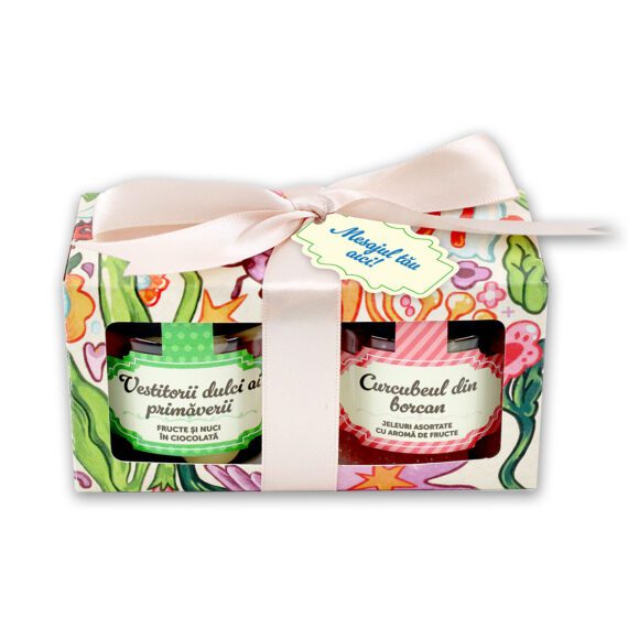 Gift box „Curcubeul din borcan” cu mesaj personalizat (buc)