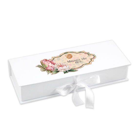 Cutie cadou „Premium chocolate” cu mesaj personalizat (500g, buc)