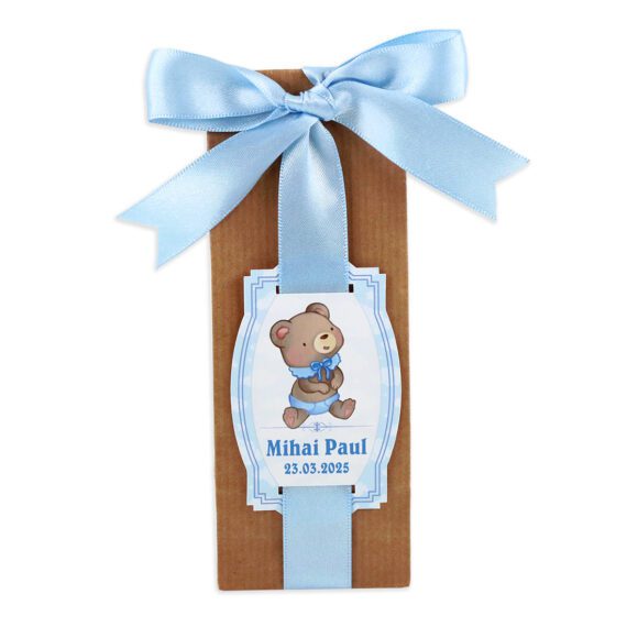 Mărturie pungă cu mix de jeleuri de fructe „Baby bear-boy” 50g (buc)