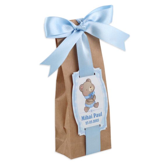 Mărturie pungă cu mix de jeleuri de fructe „Baby bear-boy” 50g (buc)