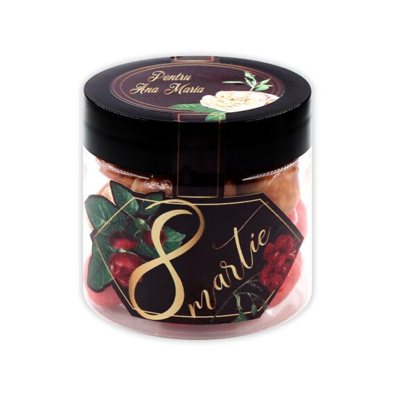 Cutie „8 Martie Flowers” cu mesaj personalizat