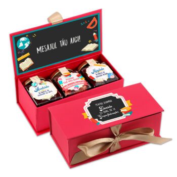 Cutie roșie cadou educatoare/învățătoare/profesoară personalizată