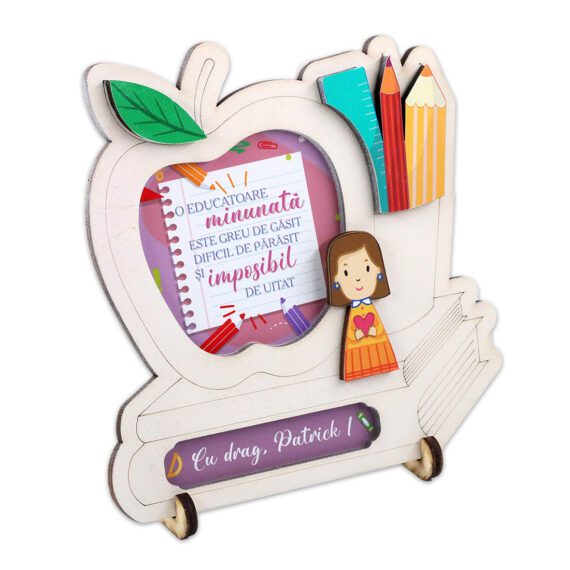 Set cadou pentru educatoare/învățătoare cu decorațiune și cutiuță dulce personalizată