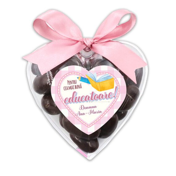 Set cadou pentru educatoare/învățătoare cu decorațiune și cutiuță dulce personalizată