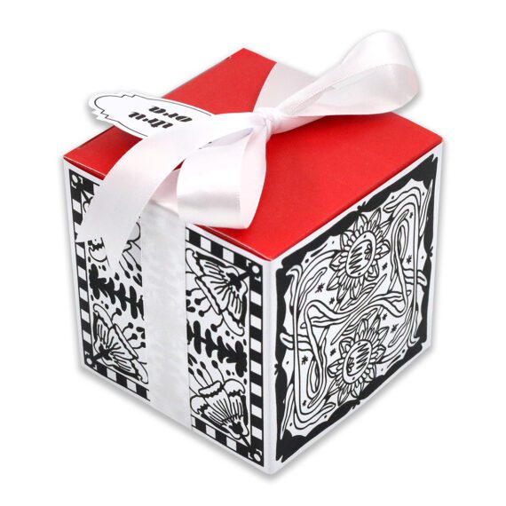 Cub cadou Black & White Collection – roșu, personalizabil